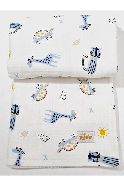 Yada Baby بطانية أطفال ورضع بطبقة مزدوجة من نسيج القطن العضوي 100% وافل بيكيه...