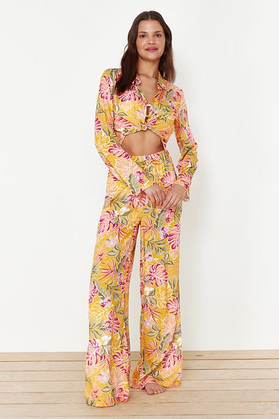 Trendyol Collection Woven Floral Print Shirt and Pants Beach Set - Tbess24Au00003