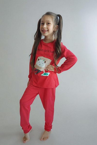 QUB CLUB Unisex Red 4 Season Children's Pajamas Set