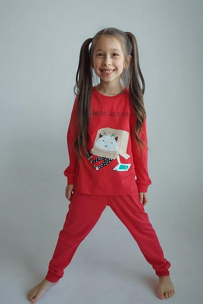 QUB CLUB Unisex Red 4 Season Children's Pajamas Set