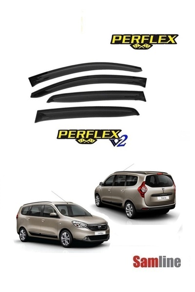 PERFLEX Dacıa Lodgy 2013 Modeller için Cam Rüzgarlığı Takımı 4'lü Set Avant-Classic