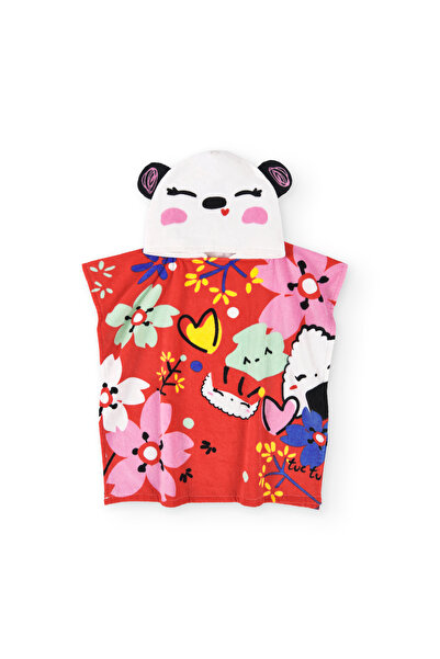 Tuc Tuc 11369766 منشفة بونشو للأطفال باللون الأحمر