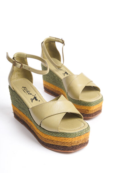 Elile Shoes Hakiki Deri Topuklu Kadın Sandalet 34-35-41-42-43-44 Numara