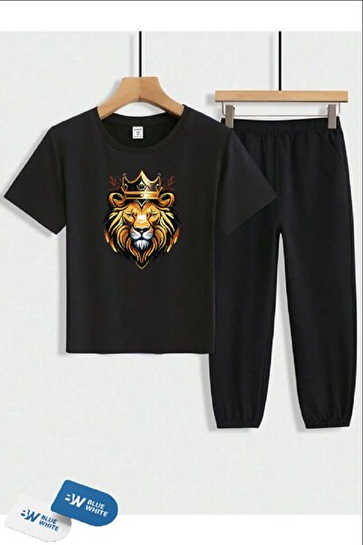 SİNSER TEKS Boy/Girl ''Lion King'' Printed T-shirt-Tracksuit Set