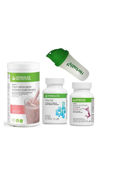 Herbalife Kilo Yukarı Set1- Ahududu Beyaz Çikolata Shake, Bir Extra-cal Table...