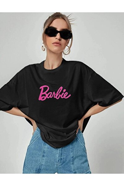 Frisson frısson Barbie Yazılı Oversize  T-shirt