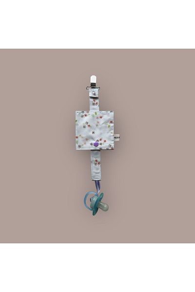 Medusa Kids Pacifier Strap with Flower Patterned Case