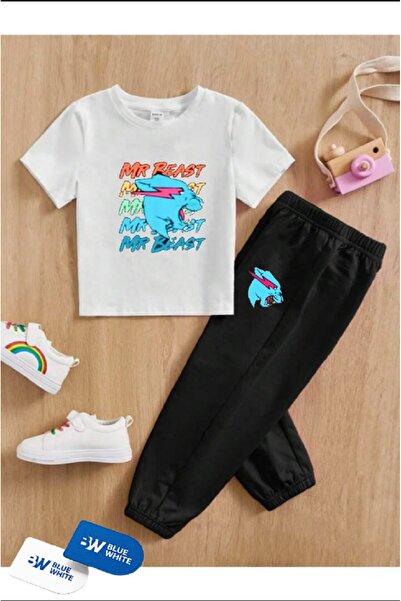 FRİENDS KİDS Σετ φούτερ με στάμπα ''Colorful Mr Beast'' για αγόρια/κορίτσια