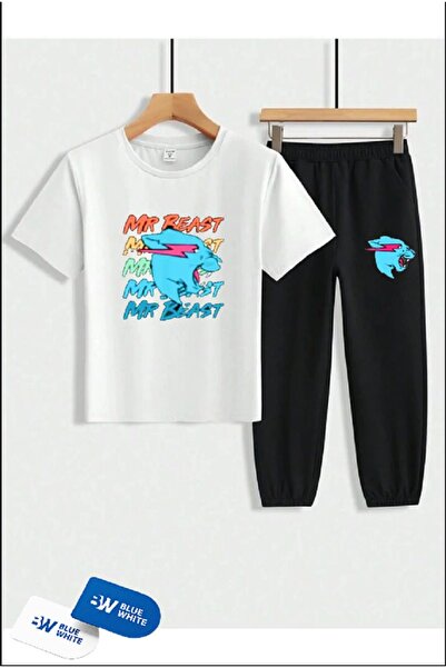 SİNSER TEKS Set de tricou-pantaloni de trening cu imprimeu „BEST colorat” pen...