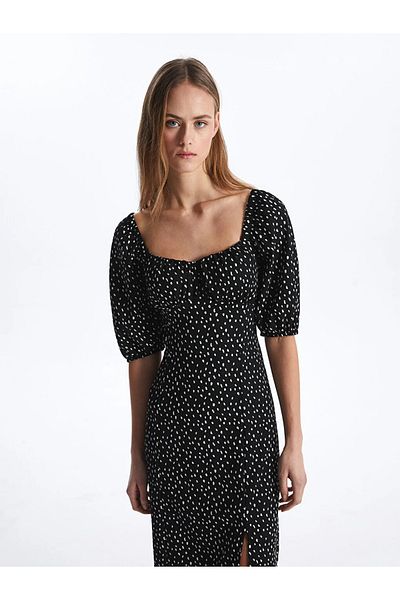 LC Waikiki Γυναικείο φόρεμα LCW Vision Sweetheart με λαιμόκοψη