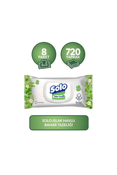 Solo Wet Towel Covered 90 Sheets Set of 8 720 Sheets