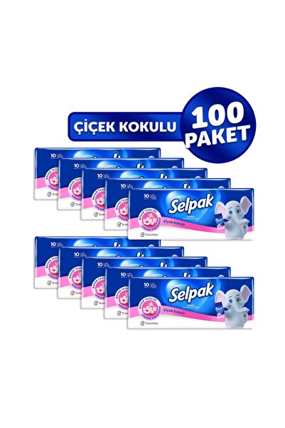 Selpak ® Çiçek Kokulu Mendil 100'lü (10*10)