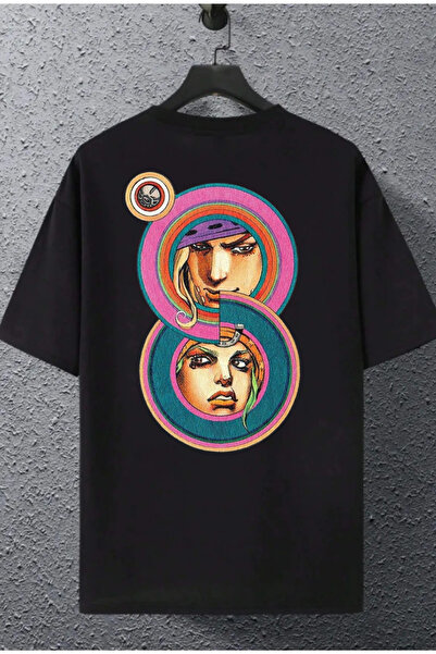 Massgai تي شيرت قطني كبير الحجم مطبوع عليه الرسوم المتحركة للجنسين من Steel B...