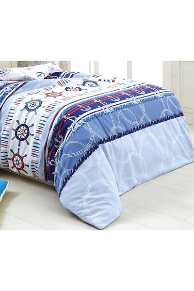 Meronica Home Collection Set cuvertură de pilota unică Marina Cotton Ranforce