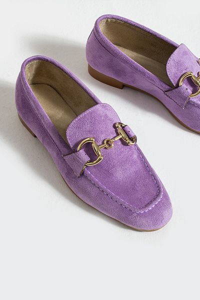 İnan Ayakkabı DETALII DE ACCESORII PANTOFĂ ȘI PANTOFII PANTOFIȘI ȘI PANTOFĂ DE FEMEI LILA DE CULOARE CU CATARAMĂ