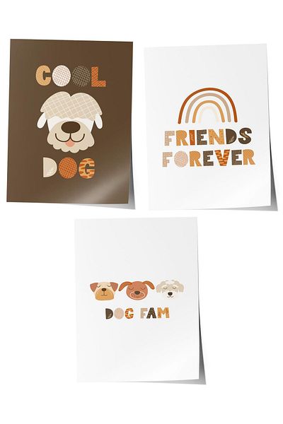 Postifull Baby Room Painting Set of 3, Baby Room Wall Decor, Kids Room Decor, Frameless Poster