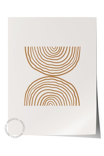 Postifull Natural Shades Boho Wall Decor, Frameless Poster, Frameless Wall Painting - Fine Art Paper
