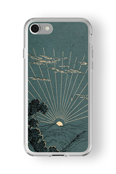 Multitronic حافظة شفافة مطبوعة بتصميم شروق الشمس متوافقة مع هاتف iPhone 7 Plu...