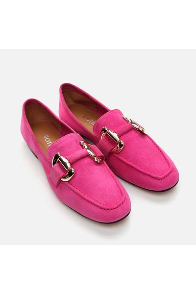 Hotiç Loafer de damă din piele naturală fucsia