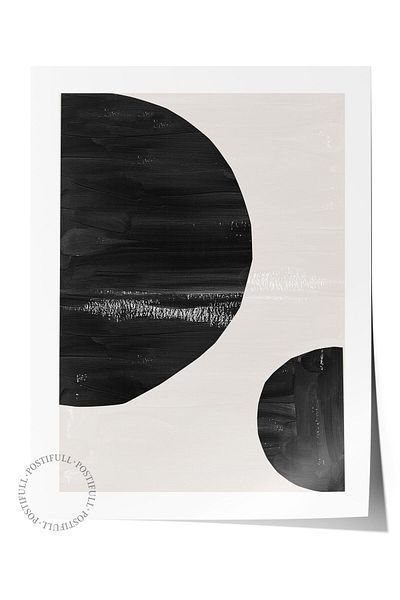 Postifull Black White Boho Wall Decor, Frameless Poster, Frameless Wall Painting - Fine Art Paper