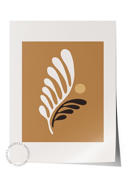 Postifull Decor de perete Boho în tonuri naturale, poster fără încadrare, pictură murală fără încadrare - hârtie de artă