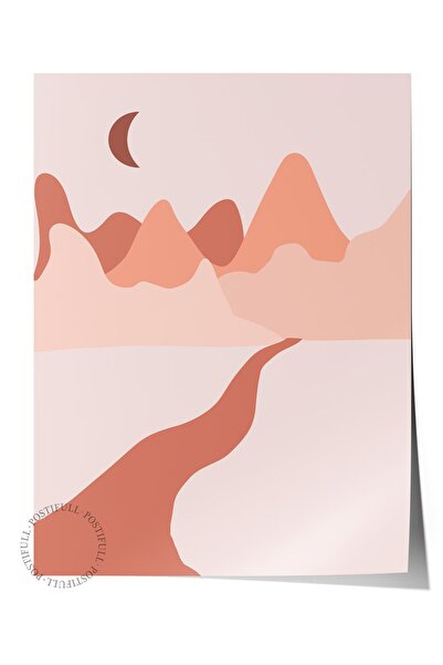 Postifull Pastelni boho zidni dekor, neuramljeni poster, neuramljena zidna sl...