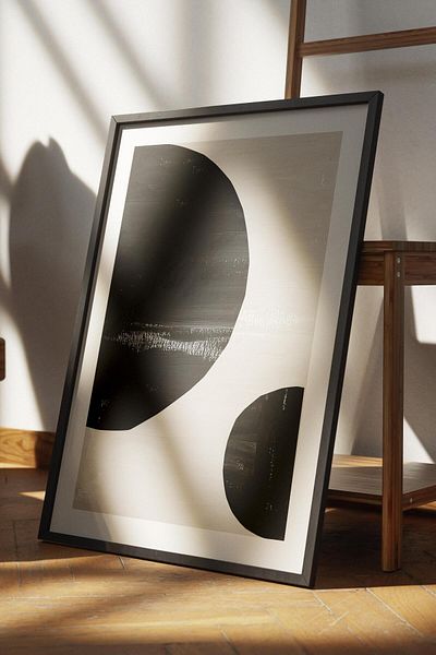 Postifull Black White Boho Wall Decor, Frameless Poster, Frameless Wall Painting - Fine Art Paper