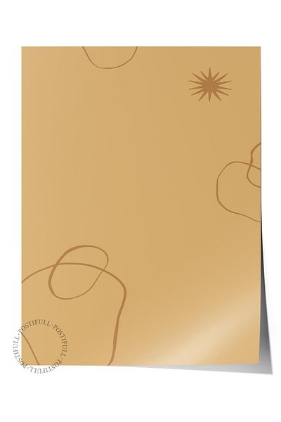 Postifull Natural Shades Boho Wall Decor, Frameless Poster, Frameless Wall Painting - Fine Art Paper