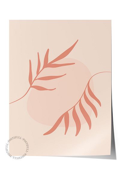 Postifull Pastel Boho Wall Decor, Frameless Poster, Frameless Wall Painting - Fine Art Paper and Hd Print