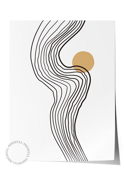 Postifull Natural Shades Boho Wall Decor, Frameless Poster, Frameless Wall Painting - Fine Art Paper