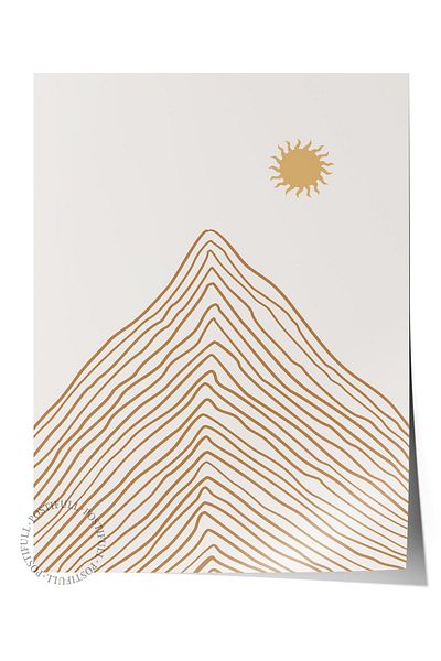 Postifull Natural Shades Boho Wall Decor, Frameless Poster, Frameless Wall Painting - Fine Art Paper