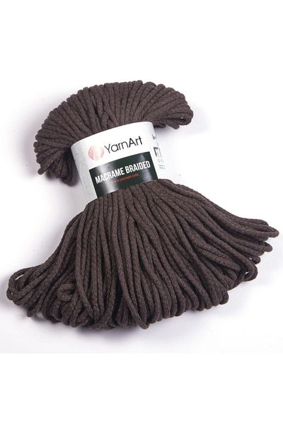 Yarnart Macrame Braided - Μακραμέ Χέρι Πλεκτό Νήμα Σκούρο Καφέ-769
