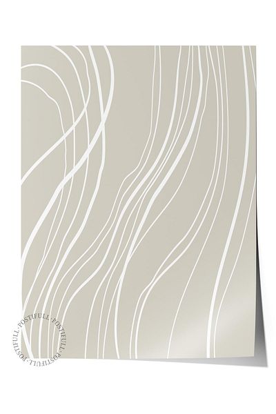 Postifull Natural Shades Boho Wall Decor, Frameless Poster, Frameless Wall Painting - Fine Art Paper