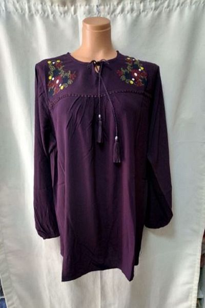 Şen Purple Gilet Cloth Robotic Gathered Embroidered Very Stylish Quality Useful Beautiful