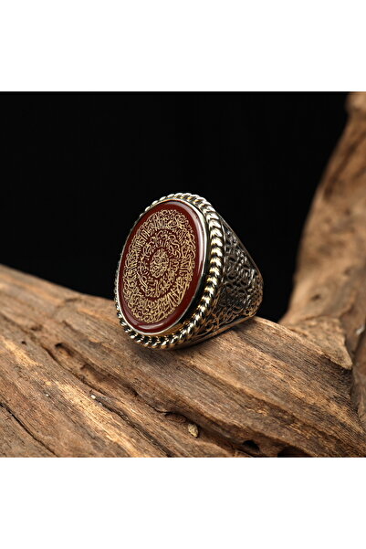 Sima Silver Gümüş Yemen Zırhı El Işi Tasarım Trend Akik Taşlı Mühür Model Pey...