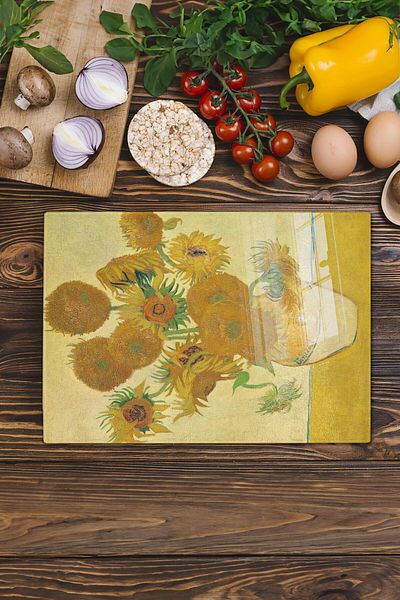 Postifull Cutting Board, New Generation Chopping Board Glass, Art Series, Thick and Tempered Unbreakable Glass, 21*30cm