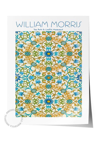 Postifull Αφίσα William Morris - Σειρά Art, Σχεδιασμός χωρίς πλαίσιο, Μοντέρνα Τέχνη