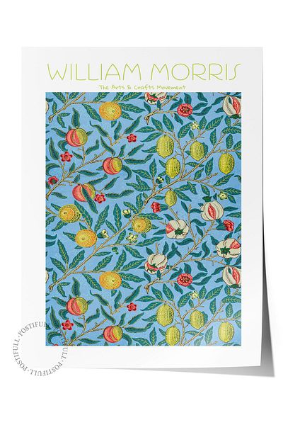 Postifull Αφίσα William Morris - Σειρά Art, Σχεδιασμός χωρίς πλαίσιο, Μοντέρνα Τέχνη