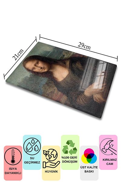 Postifull Cutting Board, New Generation Chopping Board Glass, Art Series, Thick and Tempered Unbreakable Glass, 21*30cm
