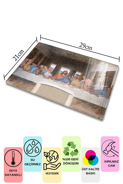 Postifull Cutting Board, New Generation Chopping Board Glass, Art Series, Thick and Tempered Unbreakable Glass, 21*30cm
