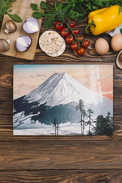 Postifull Cutting Board, New Generation Chopping Board Glass, Art Series, Thick and Tempered Unbreakable Glass, 21*30cm