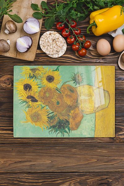Postifull Cutting Board, New Generation Chopping Board Glass, Art Series, Thick and Tempered Unbreakable Glass, 21*30cm