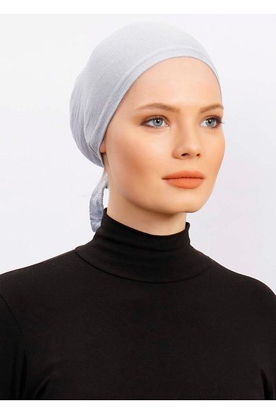 Ecardin Light Gray Comfortable Snap Bonnet - St 257