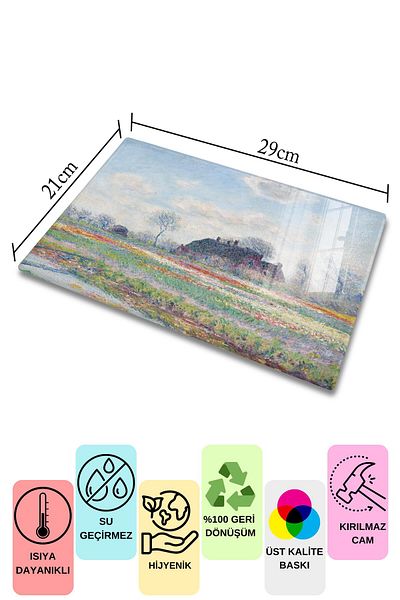 Postifull Cutting Board, New Generation Chopping Board Glass, Art Series, Thick and Tempered Unbreakable Glass, 21*30cm