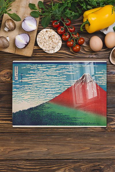 Postifull Cutting Board, New Generation Chopping Board Glass, Art Series, Thick and Tempered Unbreakable Glass, 21*30cm