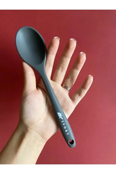 CEPHOME 2 Pieces 20 cm Gray Silicone Spoons
