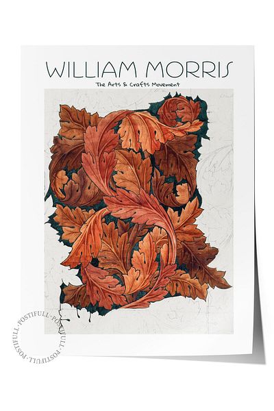 Postifull Αφίσα William Morris - Σειρά Art, Σχεδιασμός χωρίς πλαίσιο, Μοντέρνα Τέχνη