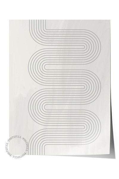 Postifull Frameless Poster Abstract Nordic Series, Nordic Painting, Wall Poster, Hd Printing, Thick Archival