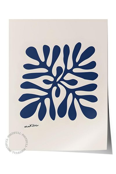 Postifull Αφίσα Παστέλ Σχεδίου Henri Matisse - Χωρίς πλαίσιο, Αφίσα Εικονογράφησης Duar, Εκτύπωση HD, Παχύ