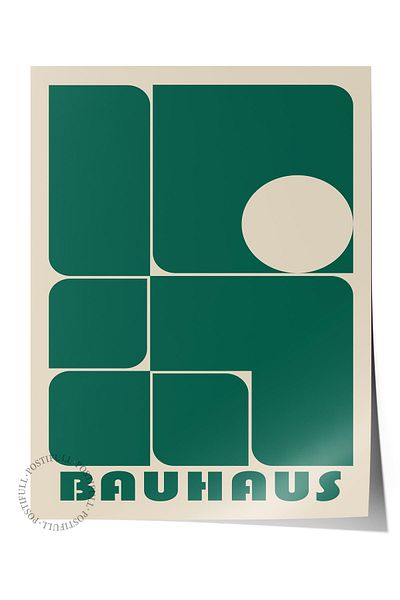 Postifull Αφίσα Bauhaus Series Green Duar - Εκτυπωμένη HD και Χοντρό Αρχειοθέτηση